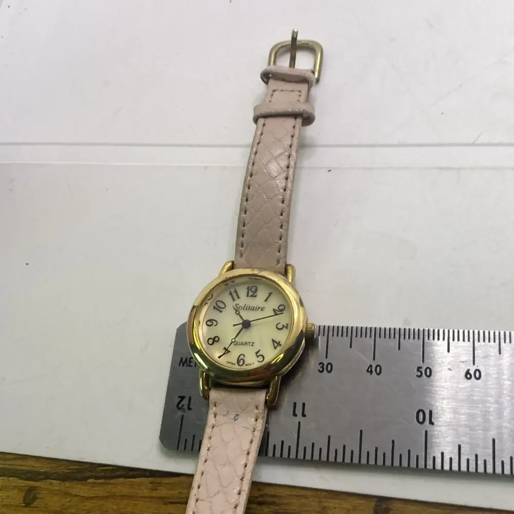Womens Vintage Leather Quartz Fashion Watch New Battery